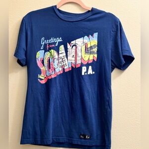 The Office -greetings from Scranton blue tshirt, size small